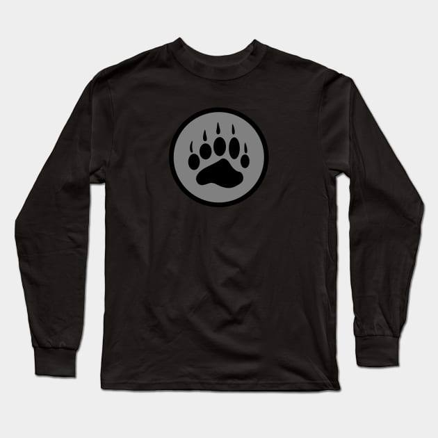 bear paw print Long Sleeve T-Shirt by DrewskiDesignz